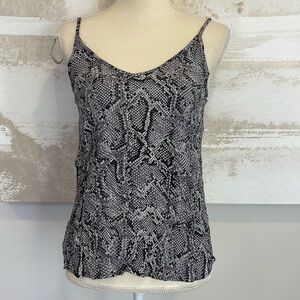 Snakeskin adjustable strap tank top by entro size small